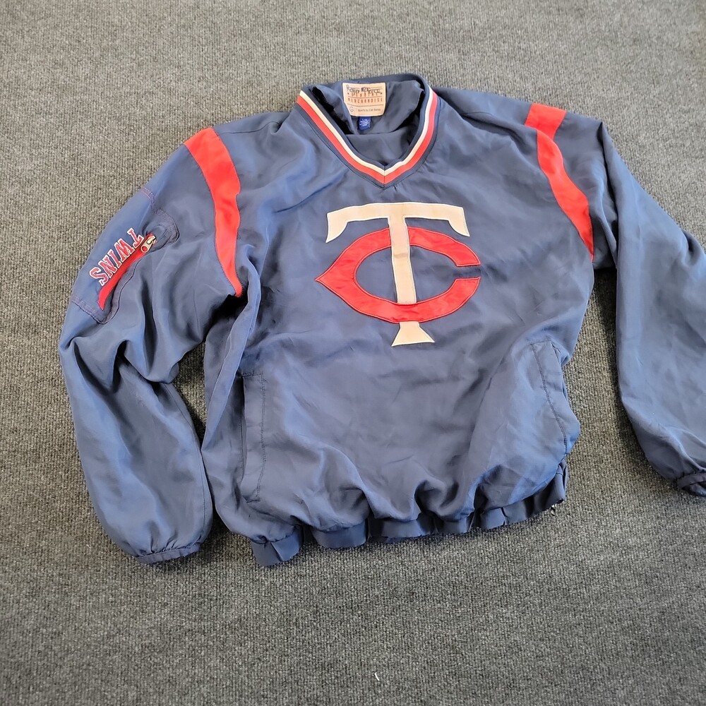 Minnesota Twins Pullover Jacket Mens Size Large Genuine Merchandise Zip Side VTG - Picture 9 of 10